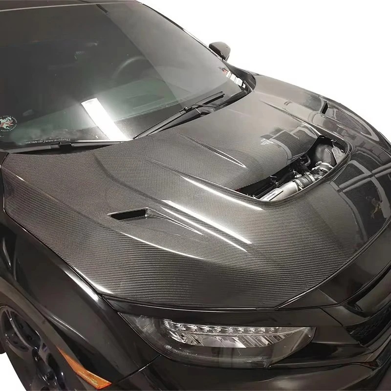 New VARTS Style Carbon Fiber Bonnet Hood  10th Gen Compatible with FK8 FK7 FC Models